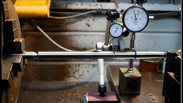 Setting tool height on a badly worn lathe.