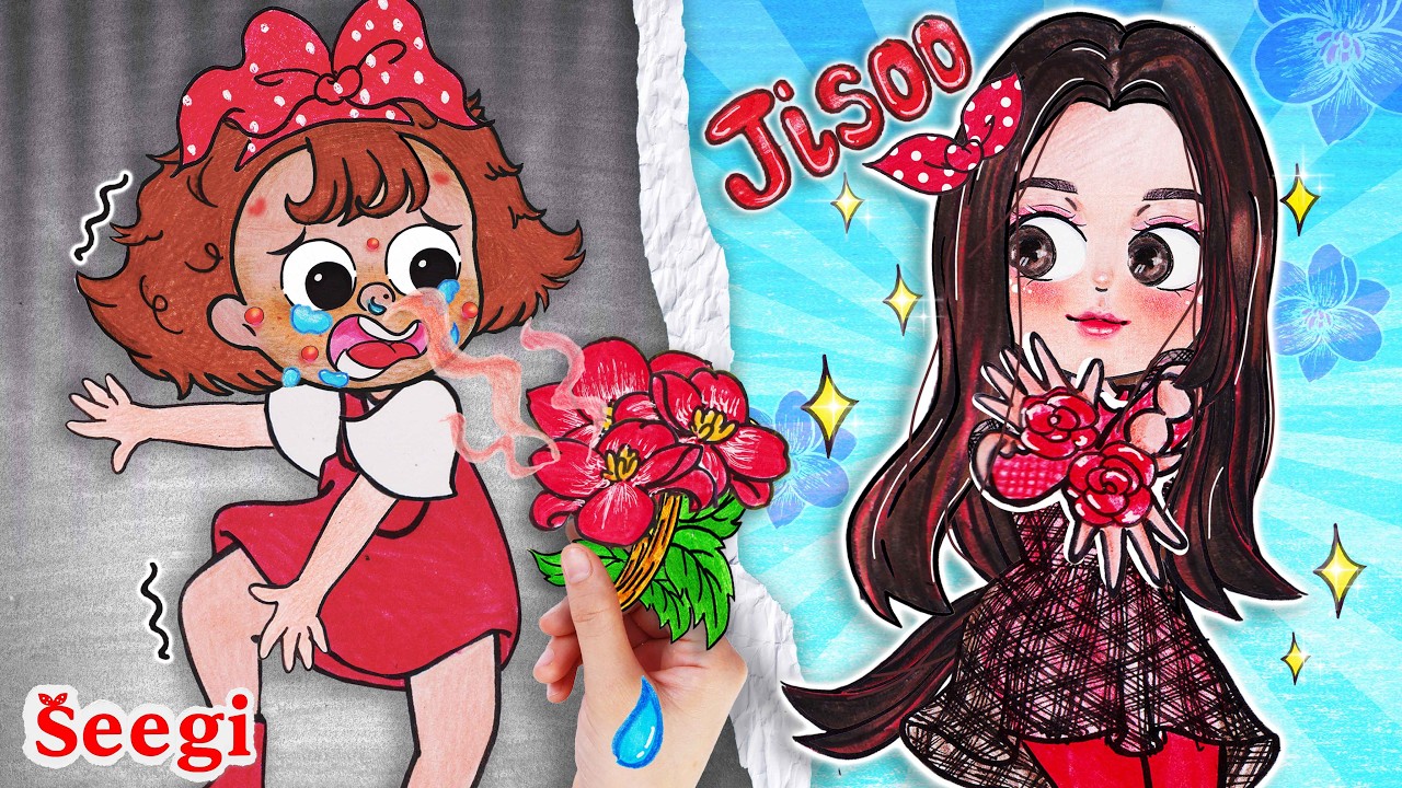Paper DIY] Cosplay Jisoo BLACKPINK Flower 🌺 Seegi Studio - ASMR