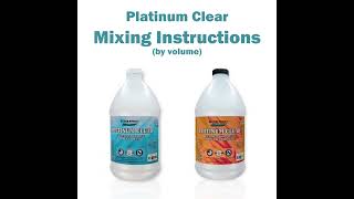 Platinum Clear General Use Epoxy Resin - Mixing Instructions By The Epoxy Resin Store Resimi