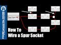 How to wire a spur socket to ring circuit. Add a spur socket to ring main.