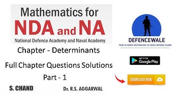 NDA/NA RS Aggarwal  ||  Determinants Solution Part - 1