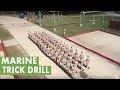 Platoon of Marines perform trick drill