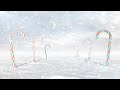 Snow Falling on Candy Cane Winter Wonderland Christmas Holiday Scene 4K UHD 60fps 1 Hour Video Loop