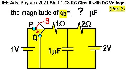 JEE Advanced Physics 2021 Shift 1 #8 RC Circuit with DC Voltage (Part 2)