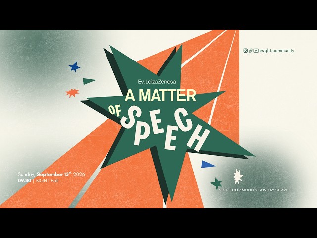 T&Y SUNDAY SERVICE, SEPTEMBER 13th, 2026 - A MATTER OF SPEECH | EV. LOIZA ZENESA