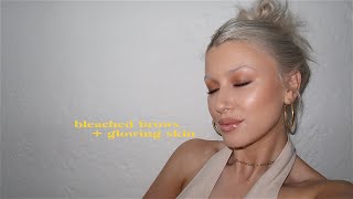 bleached brows + glowing skin | lolaliner