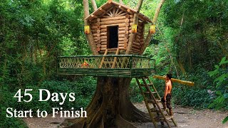 Full video: 45 Days Alone in the Forest. Build a Warm House For Yourself. With Your Own Hands