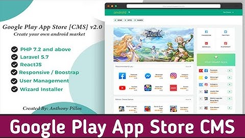 Google Play App Store CMS || Create own  Website like Playstore 9apps || Application downloader site