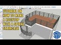 Sketchup tutorial on how to make a Rooftop with Spiral Stairs in Sketchup