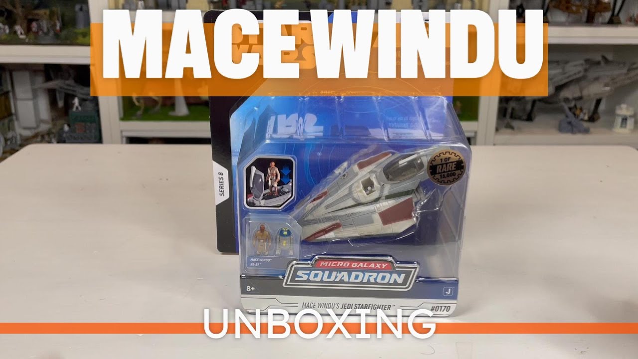 Star Wars Micro Galaxy Squadron Mace Windu Jedi Starfighter Toy