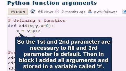 PYTHON Tutorial : Python function arguments