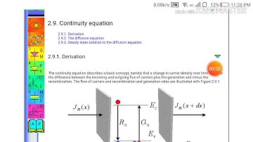 Continuity equation for electrons and holes Electronics