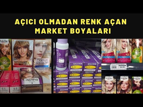 Açıcı Olmadan Renk Açan Boyalar, Açma Özelliği Olan Farklı Marka Boyalar,