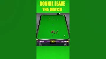 When Ronnie Walked Out On Stephen Hendry🤬🤬#youtubeshorts #snooker #youtube #viral