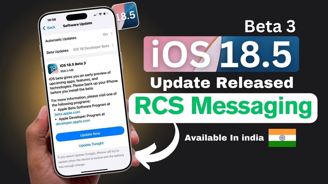 iOS 18.5 Beta 3 Released - Big New Feature RCS Messaging in Hindi - YouTube