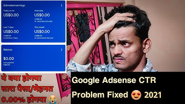 GOOGLE AdSense PAGE CTR NOT SHOWING | How To See AdSense CTR | AdSense CTR Problem Solve |Manoj dey