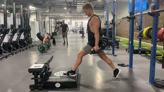 Front foot elevated split squat (quad focus)
