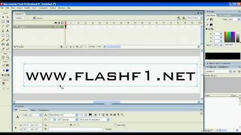 www.FlashF1.net - Flash tutorials - Text typing effect