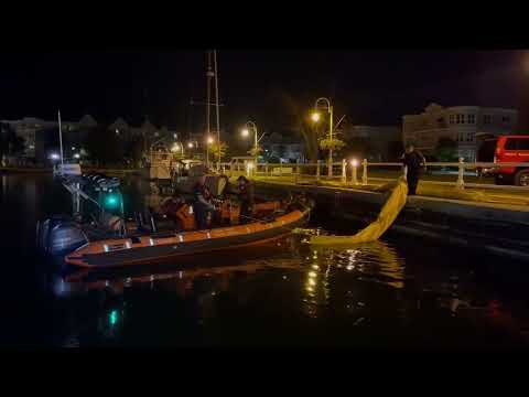 Suspected Fuel Spill Cobourg Harbour July 25, 2023