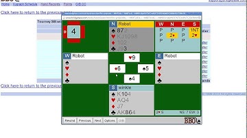 BBO Robot Matchpoints Instant Tournament 2