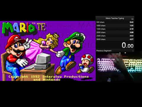 Mario Teaches Typing Castle Level any% speedrun