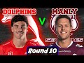 Redcliffe Dolphins vs Manly Sea Eagles | NRL - Round 10 | Live Stream Commentary