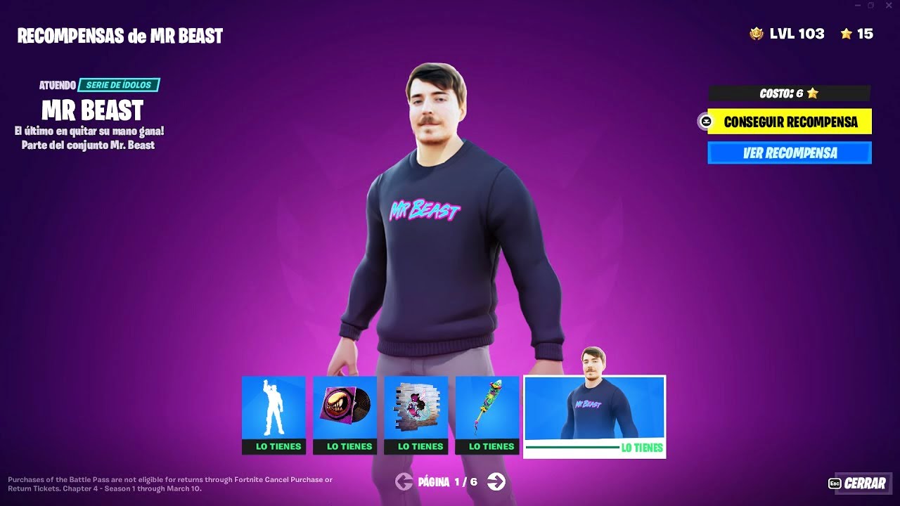 Epic anuncia skin do r MrBeast no Fortnite e desafio de US$ 1 milhão  - Drops de Jogos