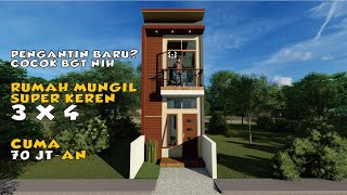 3x4 Tiny House (2 Floors)