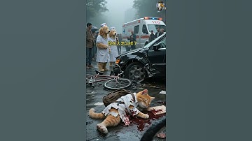 Mèo con bị tai nạn P1 #ai #cat #shorts #meocam #cute