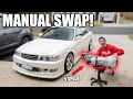 JZX100 CHASER Manual Conversion BEGINS! (R154)(1JZ) Part.1