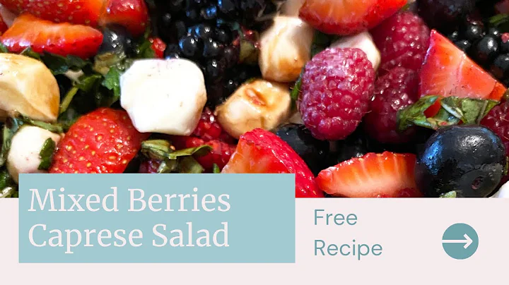 5 Minute Berry Caprese Salad Free Recipe Healthy Easy Quick Summer Delicious