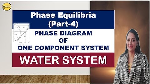 PhaseEquilibria(Part-4)||Phase Diagram of one component system||Water System