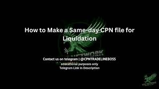 How to create a CPN file with a same-Day Credit Score- Educational purposes only.