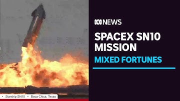 SpaceX Starship SN10 prototype successfully lands before exploding in flames | ABC News