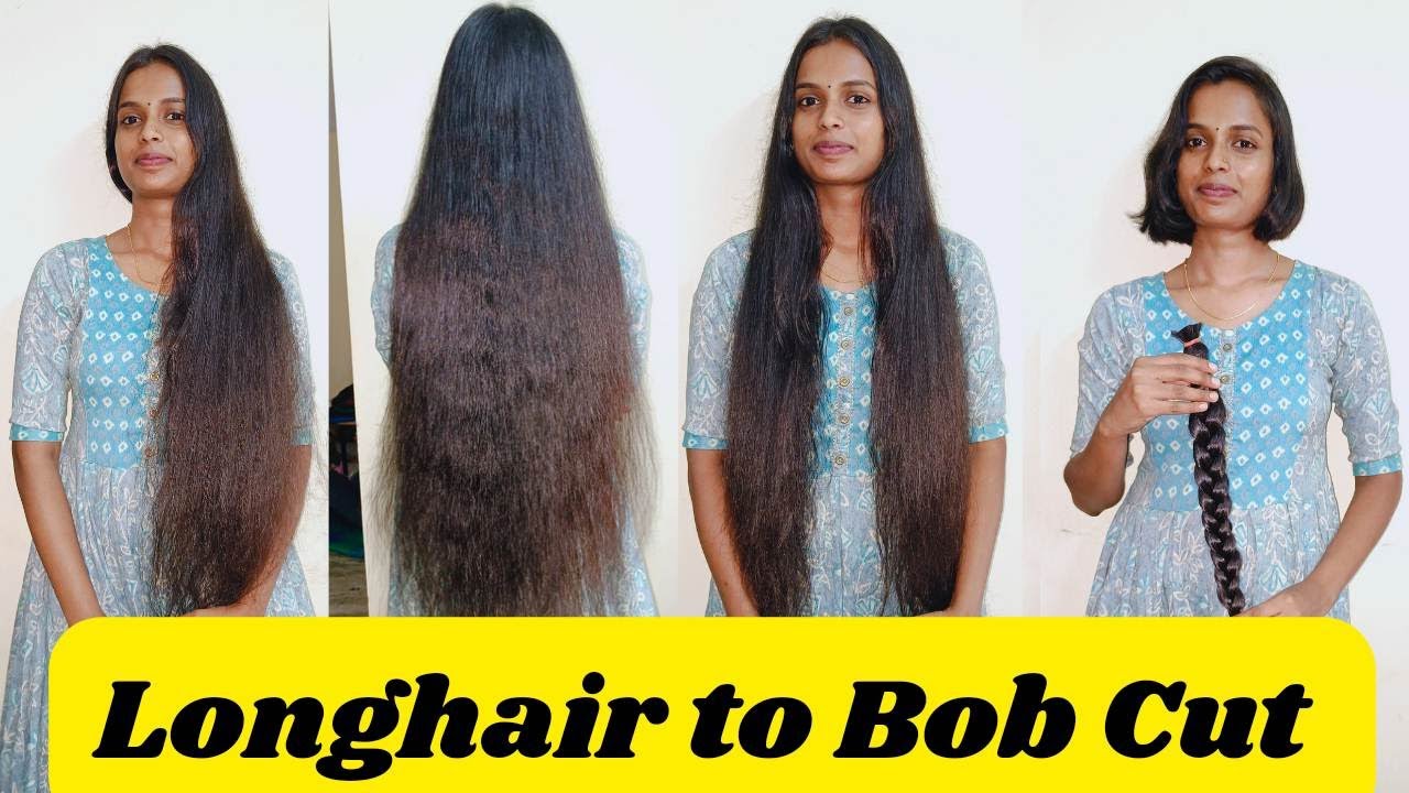 Longhair to Short Bob cut for Donation I Kerala Hair donations I Wig