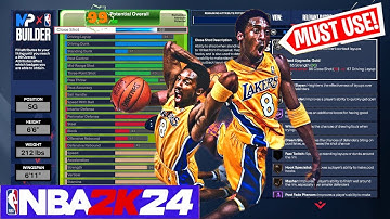 NBA 2K24 KOBE "Mamba" BRYANT BUILD 🔥 6’6 Inside The-Arc-Scorer GUARD BUILD