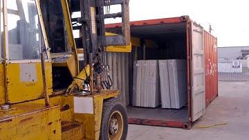 How To Use Jib Attachment to Unloading Stone Slabs From The Container