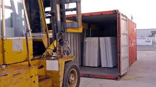 How To Use Jib Attachment to Unloading Stone Slabs From The Container