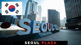 Immersive 4K Walk through Seoul Plaza 🇰🇷 | Time Capsule Tour, South Korea