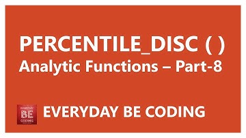 PERCENTILE DISC analytic function in SQL Server - #8 #SQLServer #PERCENTILEDISC #Analytics