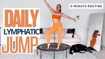5-Min Daily Rebounder Workout | Morning Lymphatic Drainage Jump with Voice Over