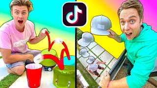 We Tested VIRAL TikTok TRICK SHOTS!!