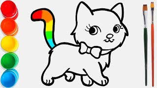 Cara Menggambar dan Mewarnai Kucing Mainan #44 / Video Pendidikan untuk Anak-Anak