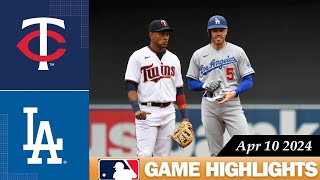 Los Angeles Dodgers Vs. Minnesota Twins GAME HIGHLIGHTS 04/10/2024 | 2024 MLB Season
