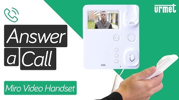 How to Answer a Call & Open the Door - Urmet Miro Video Handset Monitor