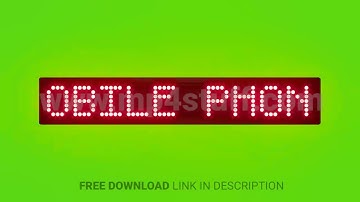 Turn Off Mobile Phones Inside Hospitals Scrolling Red Dot Matrix LED Text Animation on Green Screen