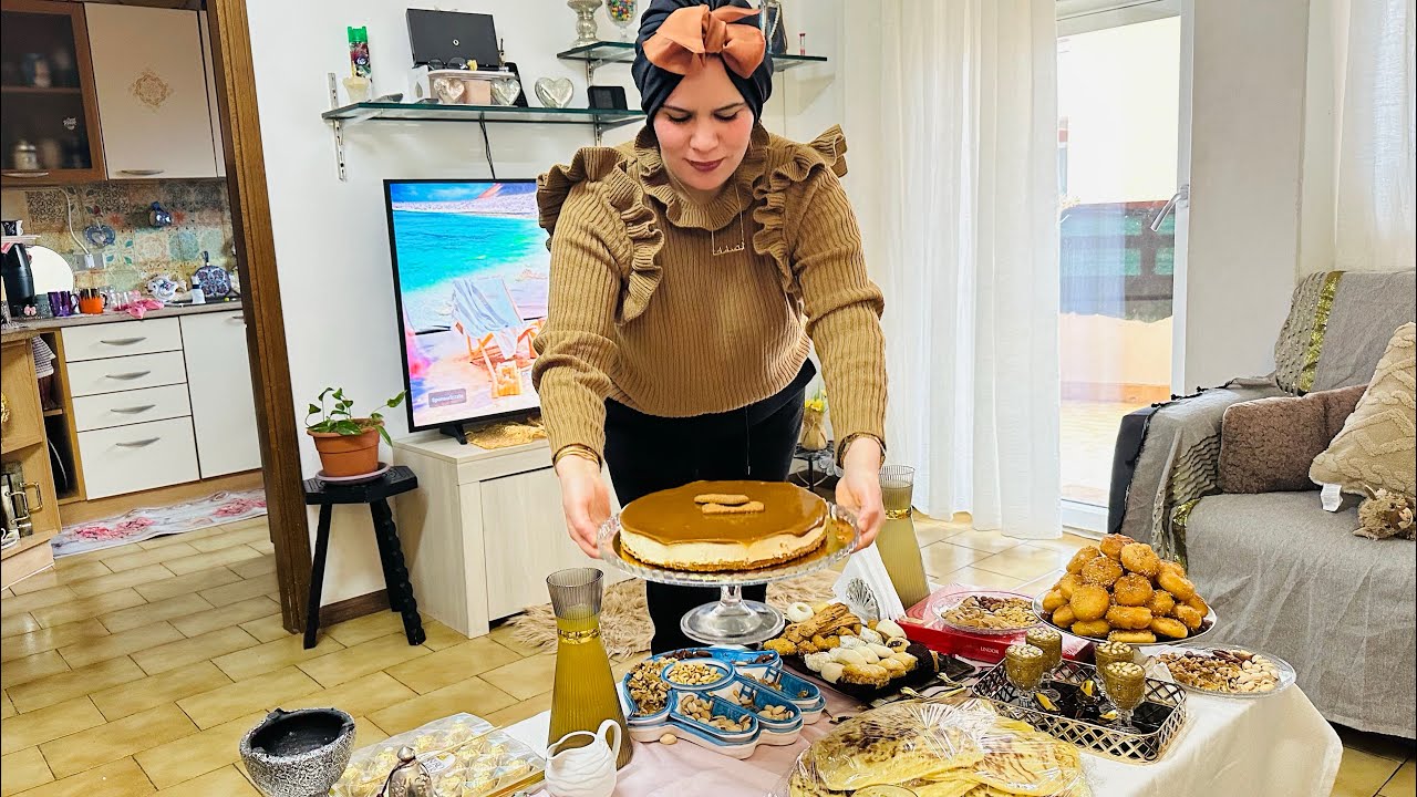 ضيافة على الطاير في الغربة🇮🇹🇹🇳طيرتلنا شهوتنا 😋 قعيدة تونسية ترد الروح 💖شوفو وين هزيتكم وشنوة شريت🛍️