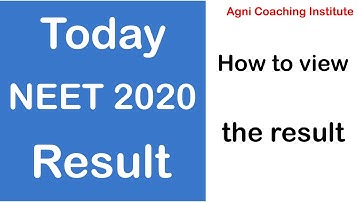 NEET 2020 | NEET 2020 Result | How to view result | Tamil