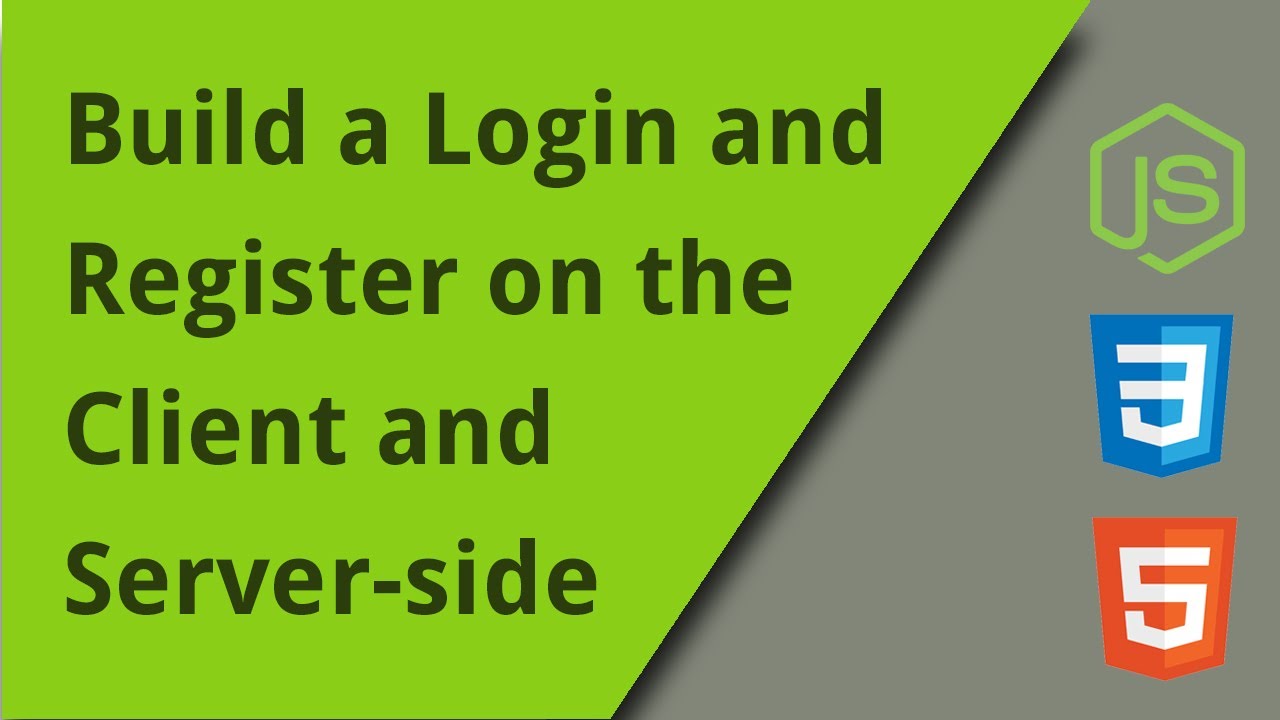 Register and Login Full Lifecycle with NodeJS - YouTube