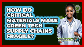 How Do Critical Materials Make Green Tech Supply Chains Fragile? - Earth Science Answers